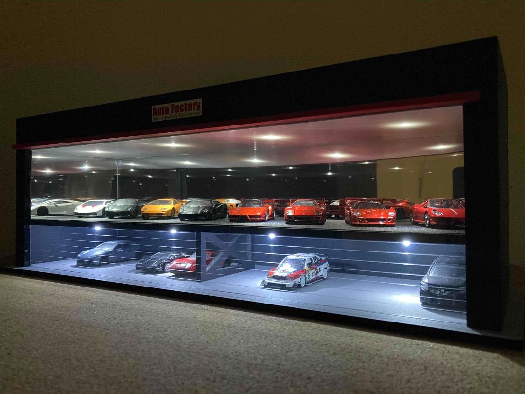 ミニカー専用ジオラマ：1/64＆1/43ショールーム＆ガレージⅠ（ワイドタイプ）