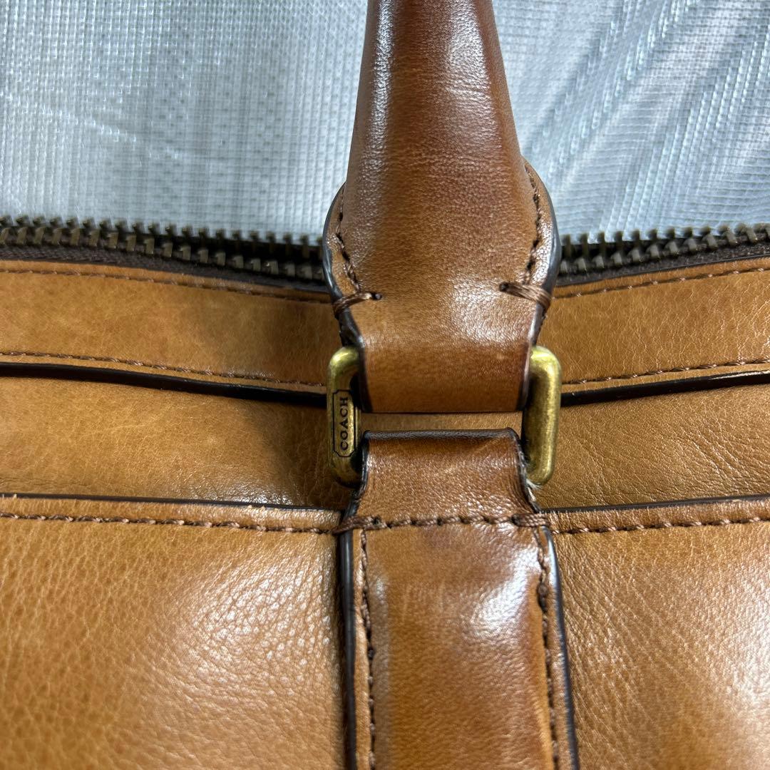 COACH ブラウン レザー ビジネスバッグ