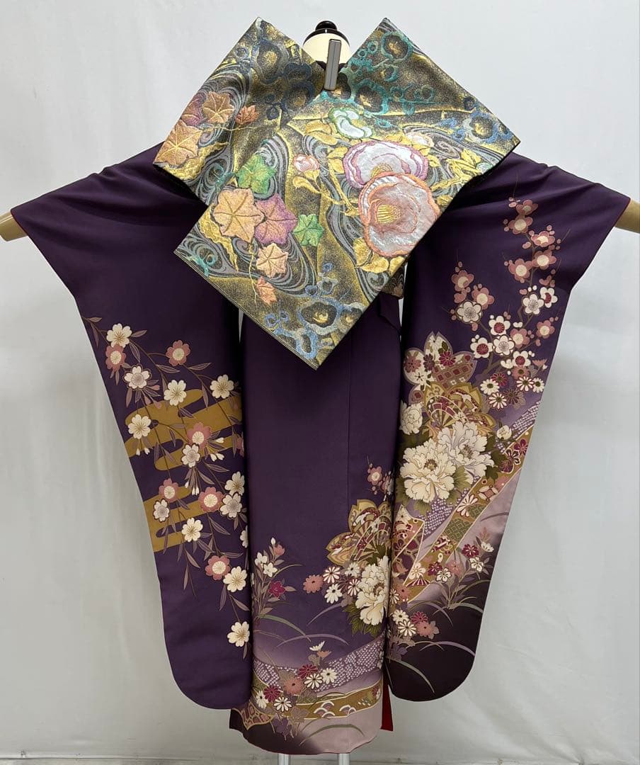 振り袖 フルセット 長襦袢付 成人式 振袖 金彩加工 刺繍 絞り 成人式