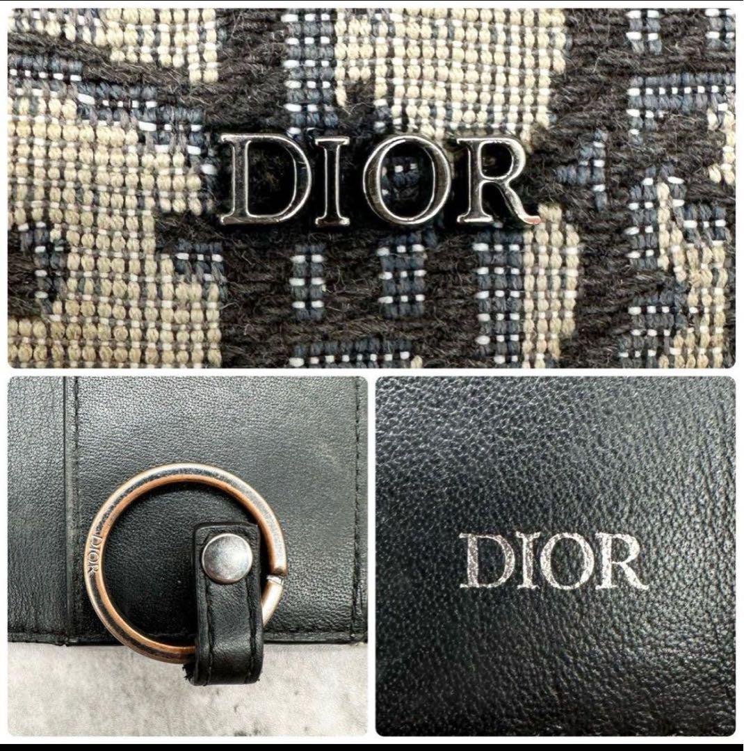 Dior モノグラムキーケース ベージュ/ブラック