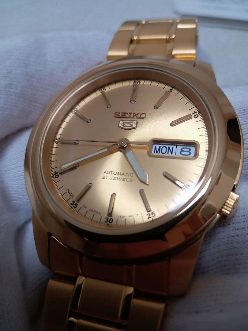 【けん】SEIKO　機械式自動巻　AUTOMATIC　フルゴールド　美品