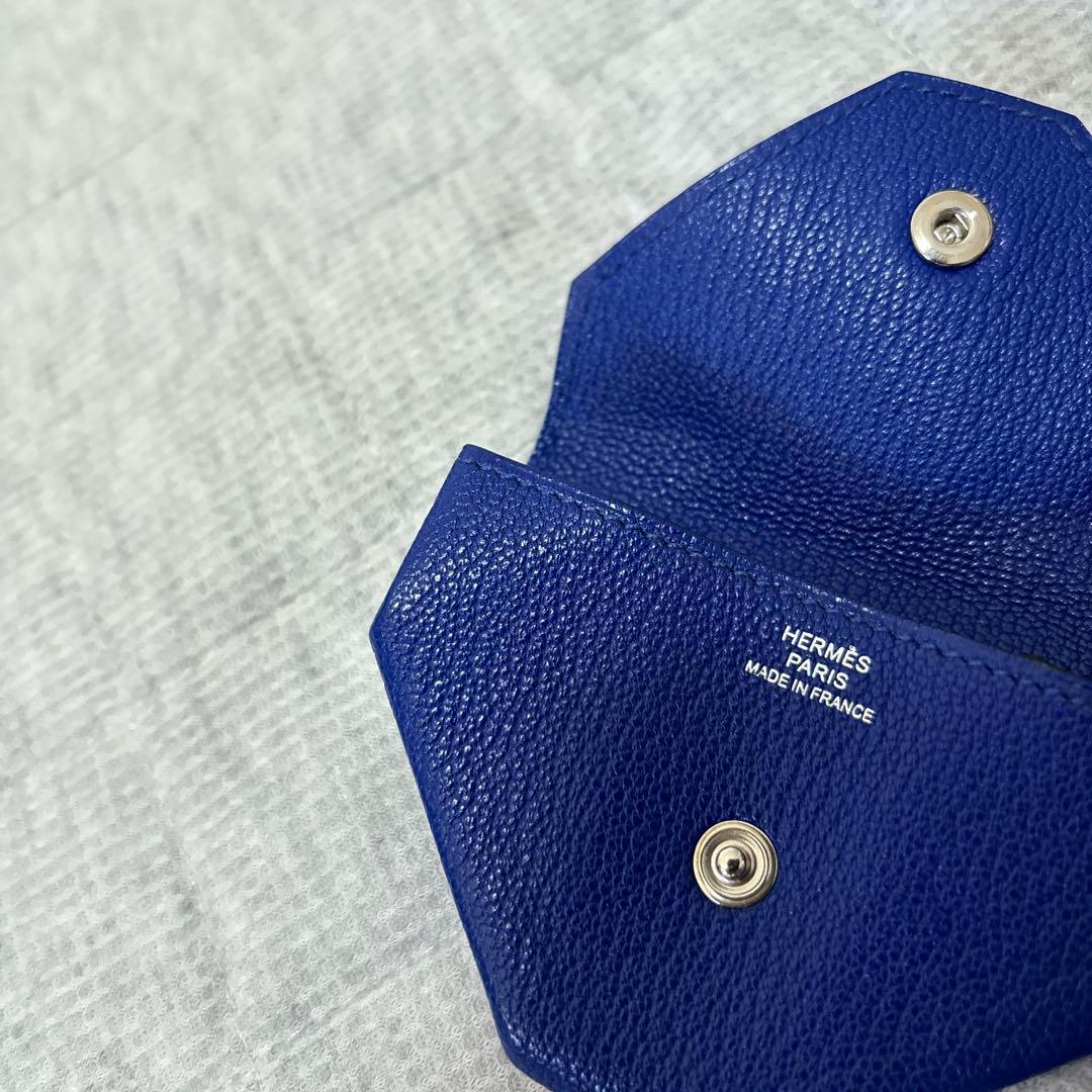 HERMES ルヴァンキャトル ケース 小銭入れ ブルー　ユニセックス