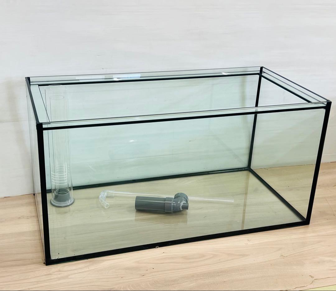 900×450×450オーバーフロー水槽 ブラックシリコン フランジ加工仕様