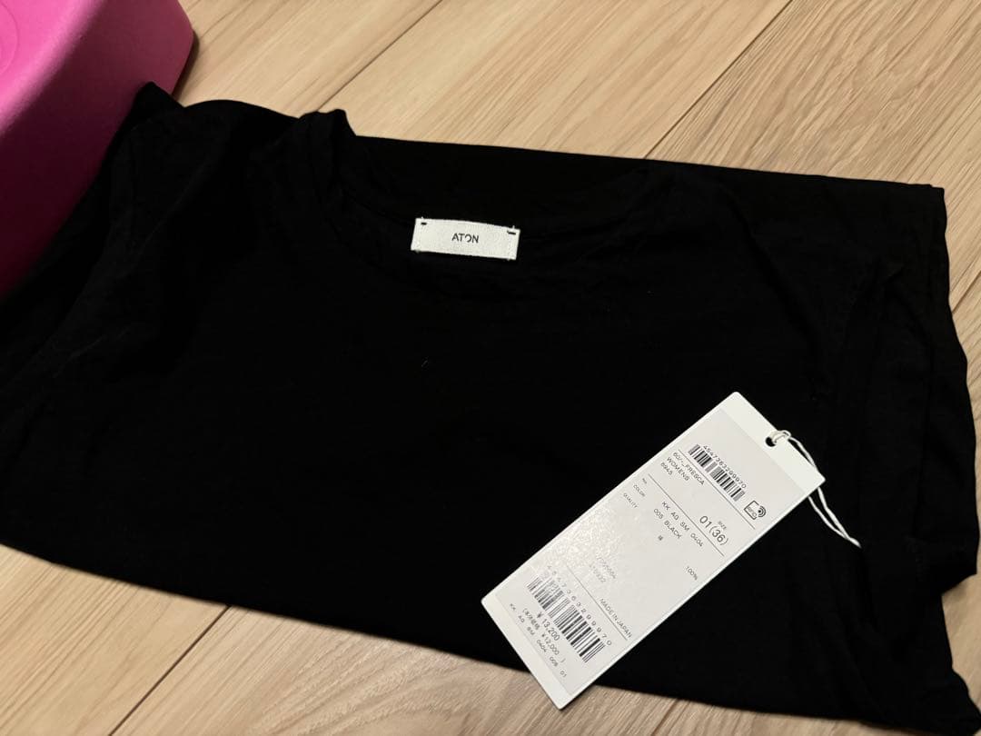 ATON エイトン☆ノースリーブ タンクトップ 60 FRESCA 黒 01