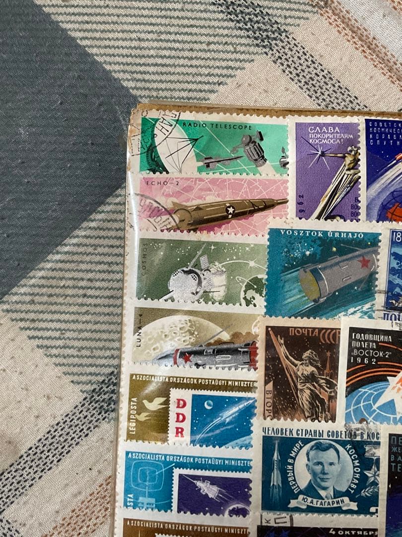 ソビエト連邦 宇宙計画使用済み切手セット 50枚ほどの詰め合わせ。USSR。