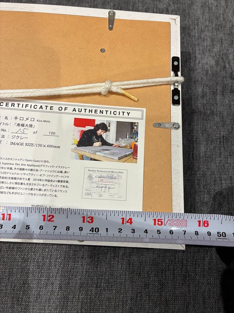 キロメロ 版画 22cm×47cm『南極大陸』 専用木製フレーム付-通販 格安