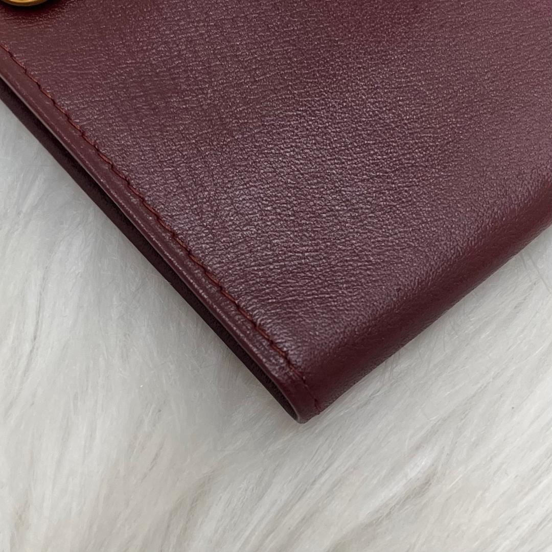 未使用級✨カルティエ　Cartier 三つ折り財布 マストライン　レザー