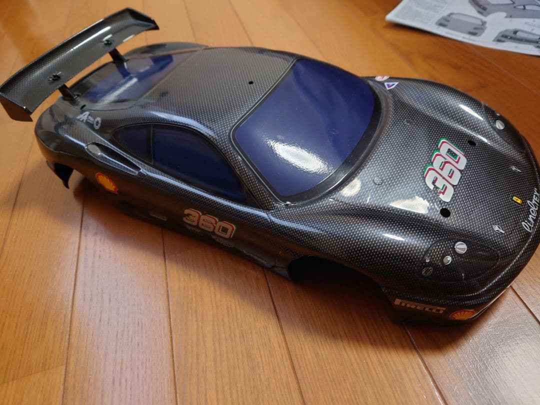 タミヤ 限定 RCボディ フェラーリ ３６０ モデナ カーボンプリントボディ