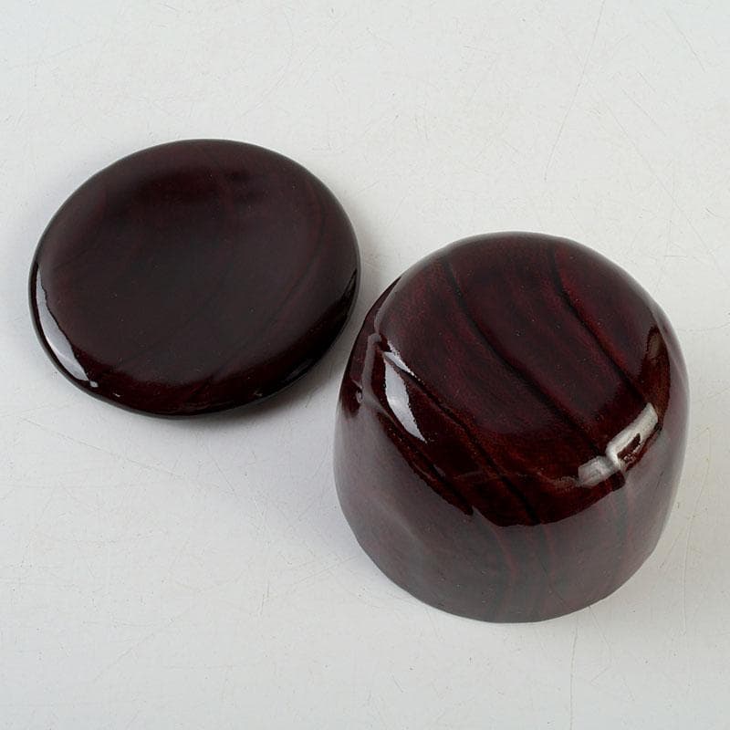 茶道具 塗師 前田松斎作 黒漆 茶器 共箱 V 9318