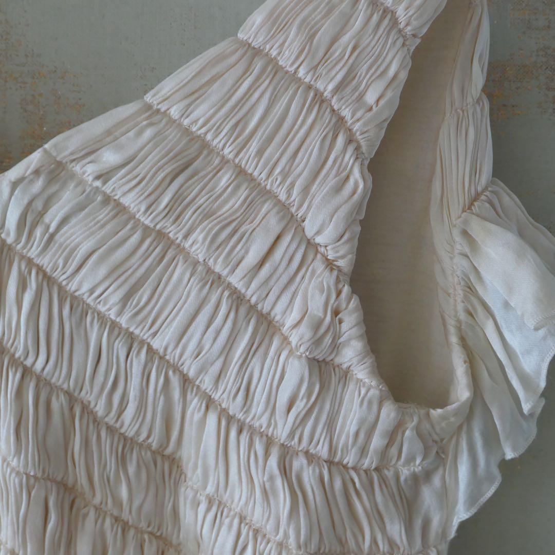 UNDERCOVER シルクギャザータンクトップ