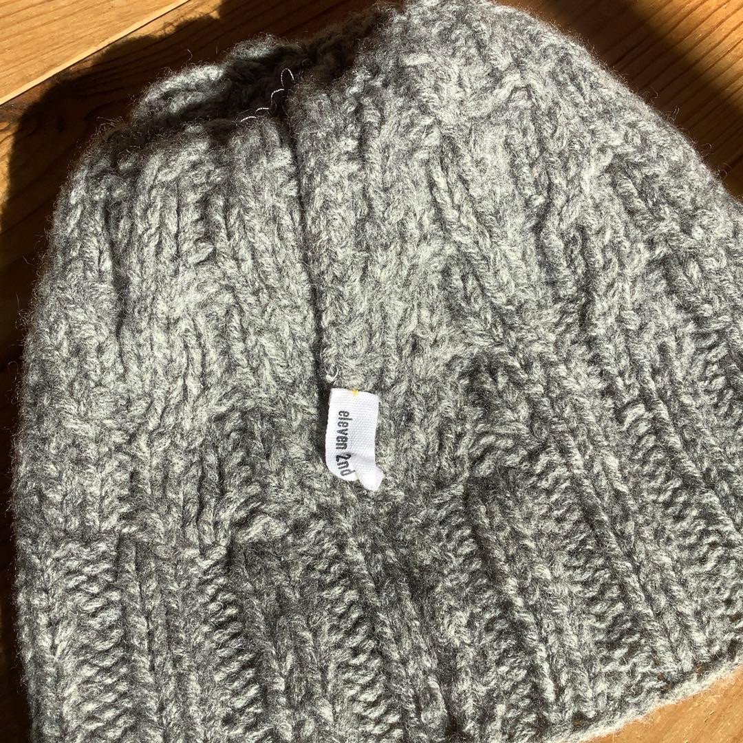eleven 2nd カシミアウールアラン模様ニット帽 - メルカリ