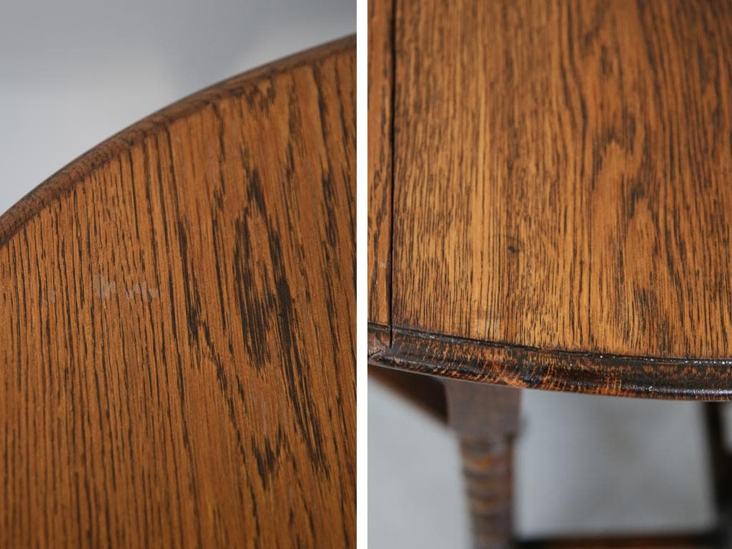 英国アンティーク木製ゲートレッグテーブル/ダイニング机バタフライ(91-262)