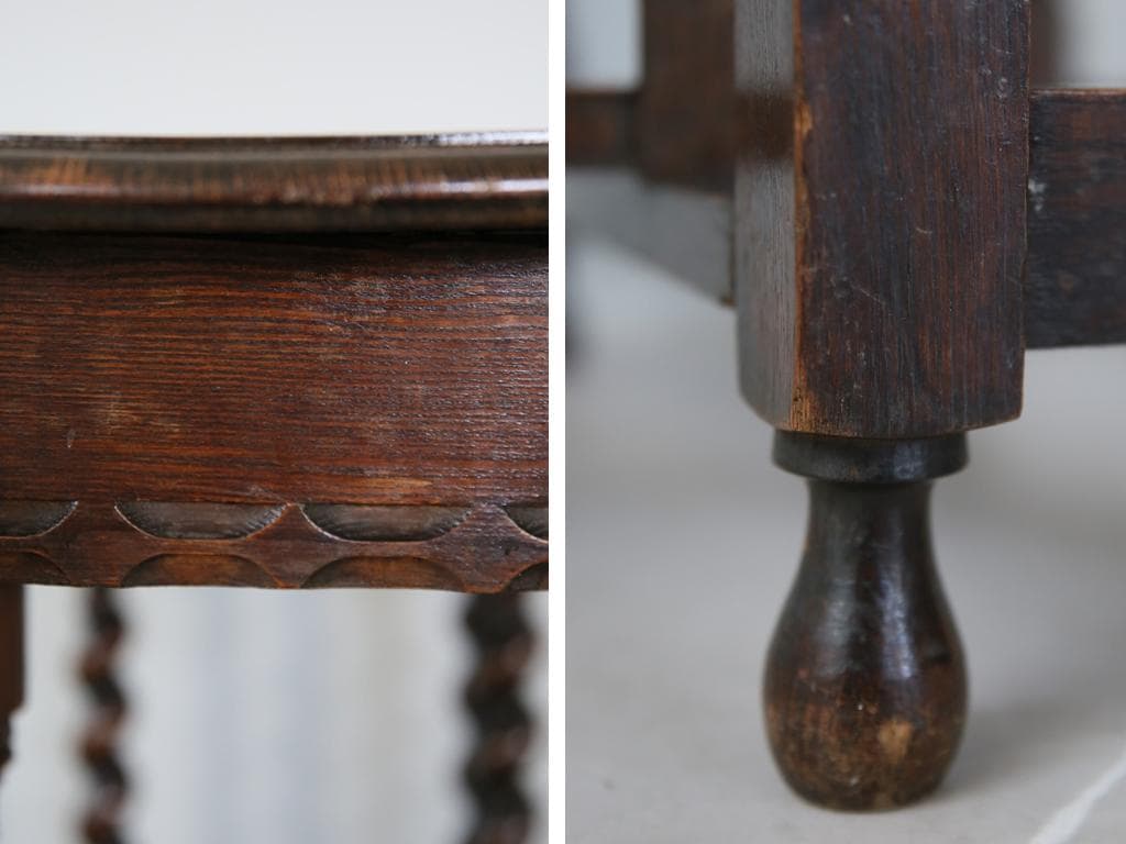 英国アンティーク木製ゲートレッグテーブル/ダイニング机バタフライ(91-262)