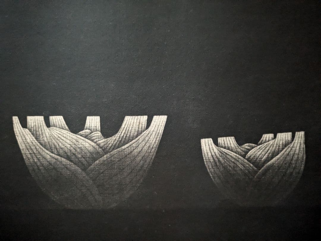 格安h浜口陽三の腐蝕銅版画　“黒”が織りなす静謐な銅版画「フェンネル」美品