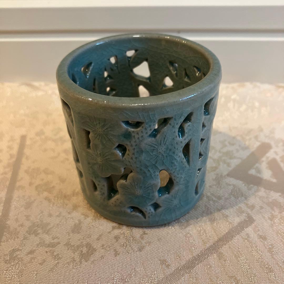 茶道具 蓋置 韓国人間文化財 柳海剛（柳根瀅）四君子 蘭竹梅菊 高麗