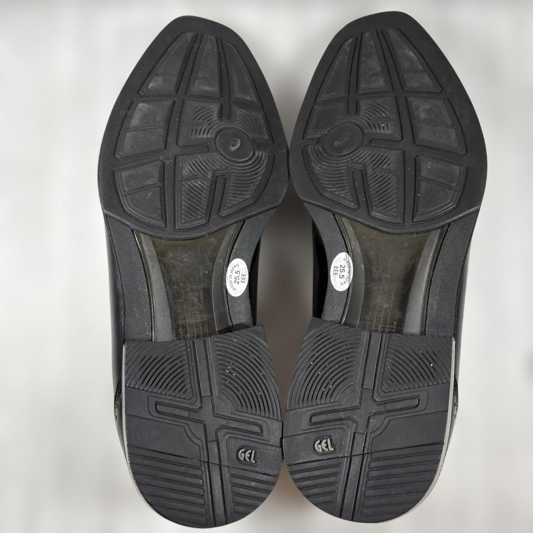 アシックス ランウォーク WR321J スリッポン スワールトゥ 黒 25.5