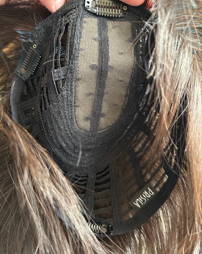 プリシラ人毛100％ 五分ウィッグ ショートヘアピース