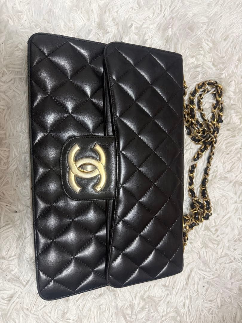 CHANEL 黒 キルティング ショルダーバッグ