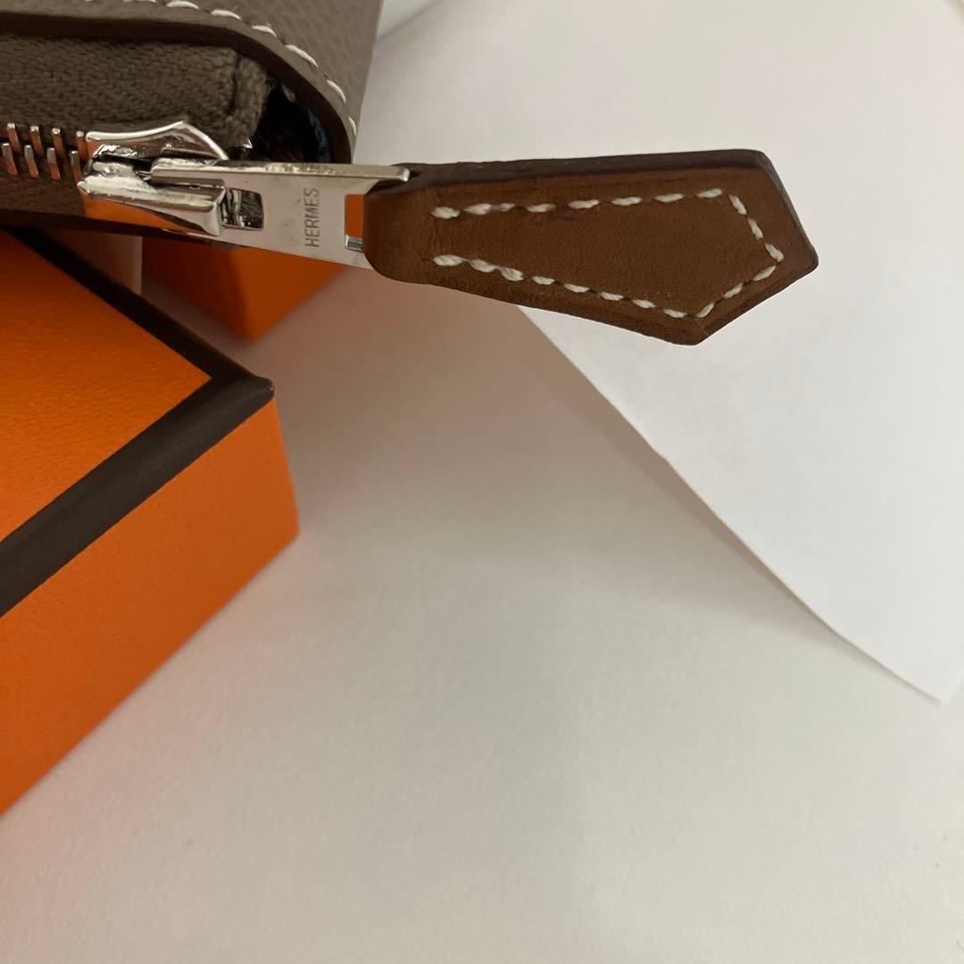 HERMES　エルメス　エトゥープ　アニマポリス　シルクインケース