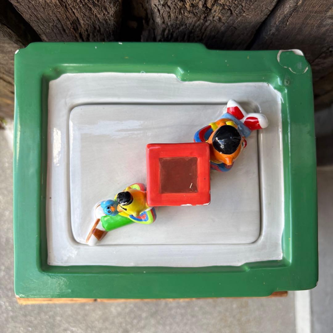 2000s】セサミストリート クッキージャー 置物 小物入れ レトロ