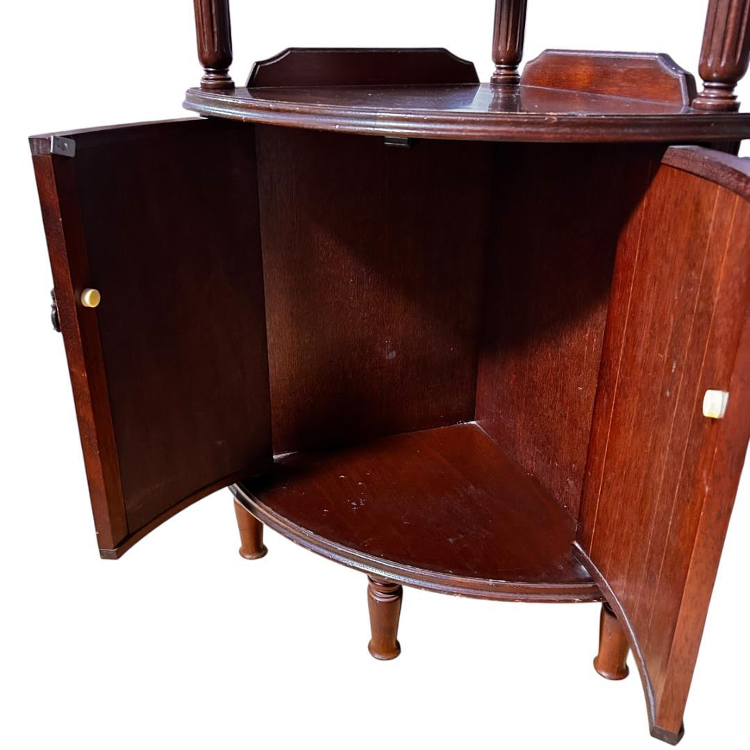 綾野製作所 アヤノクラフト コーナーキャビネット 木製3段 ダーク