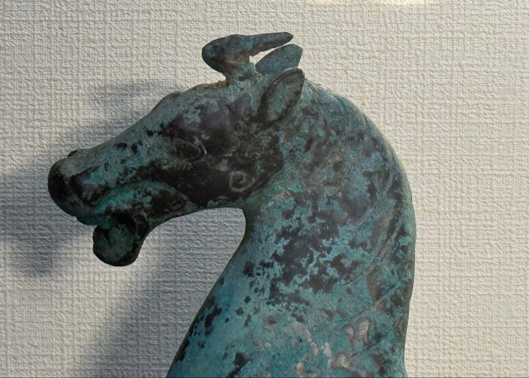 中国　青銅器　馬　台付　古代銅器　送料込み251101