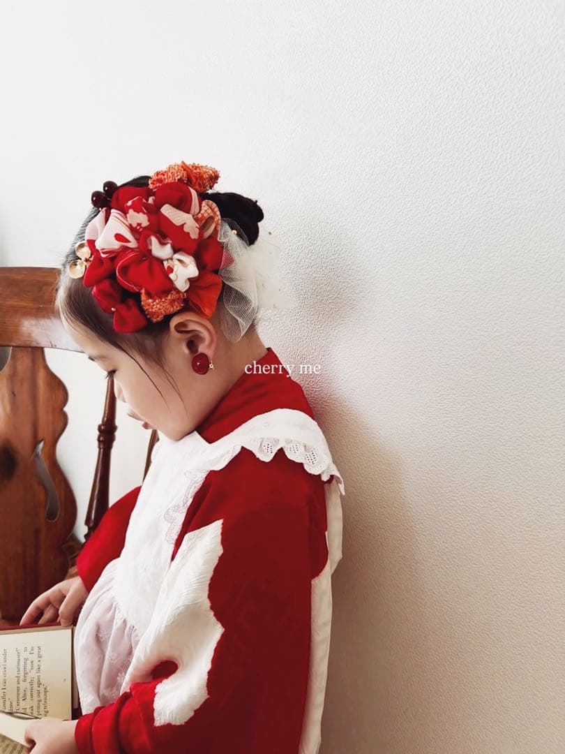 ゆ*は様 七五三　七五三髪飾り　ヘッドドレス　着物髪飾り　リメイク髪飾り　030