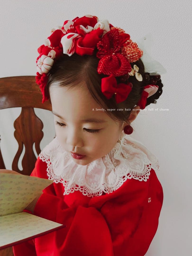 ゆ*は様 七五三　七五三髪飾り　ヘッドドレス　着物髪飾り　リメイク髪飾り　030