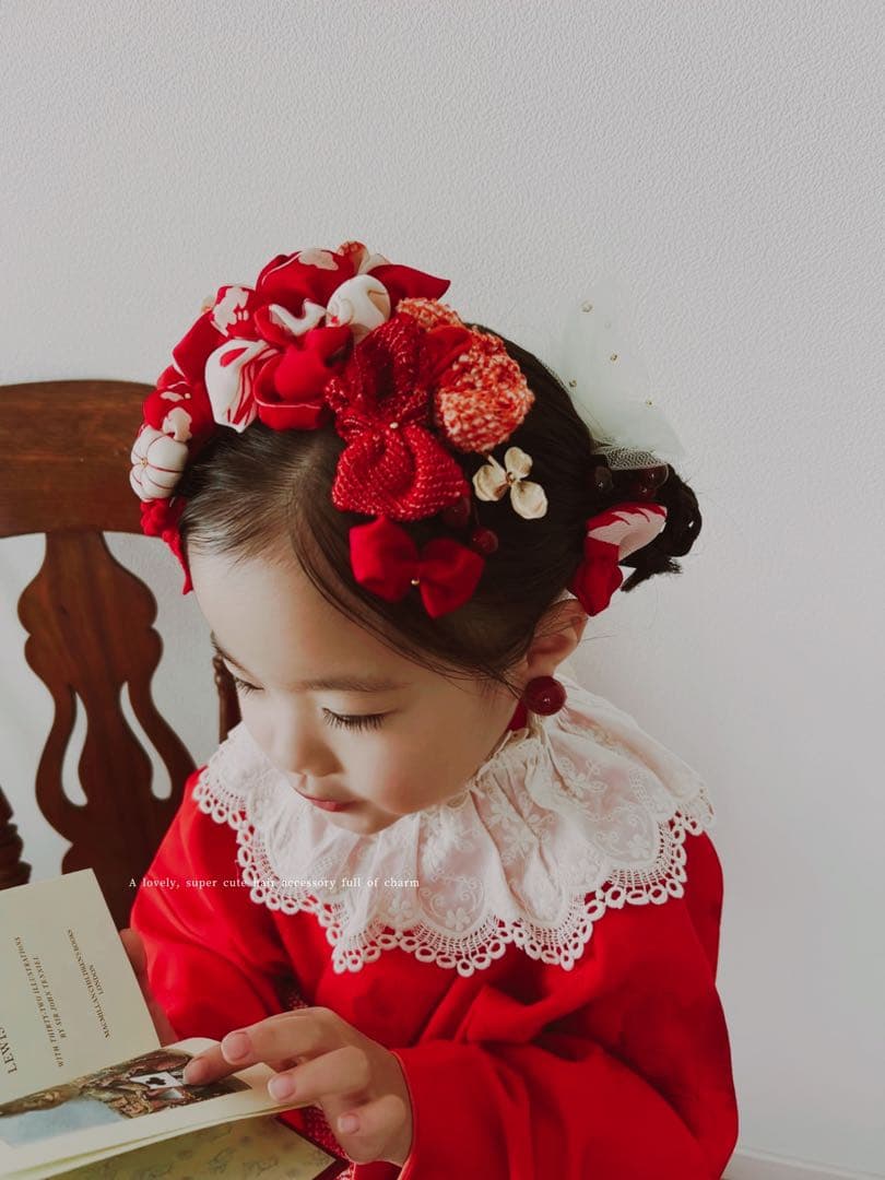 ゆ*は様 七五三　七五三髪飾り　ヘッドドレス　着物髪飾り　リメイク髪飾り　030