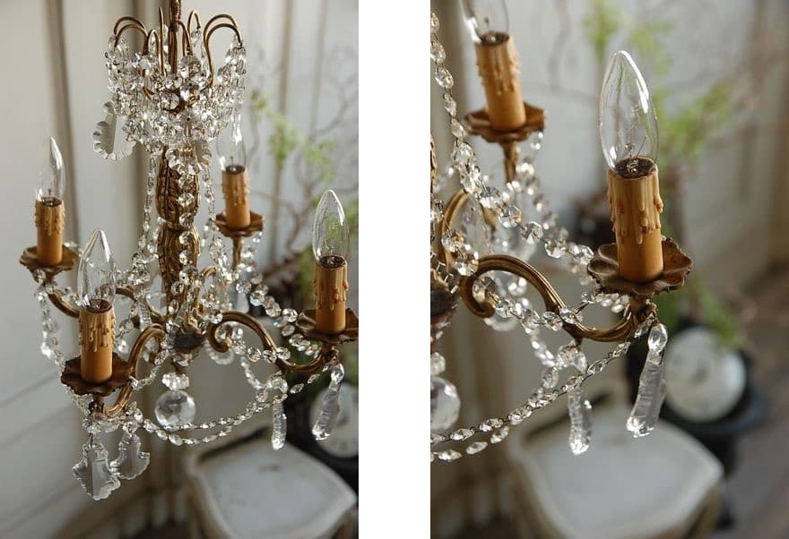 4灯 アンティークシャンデリア フランス