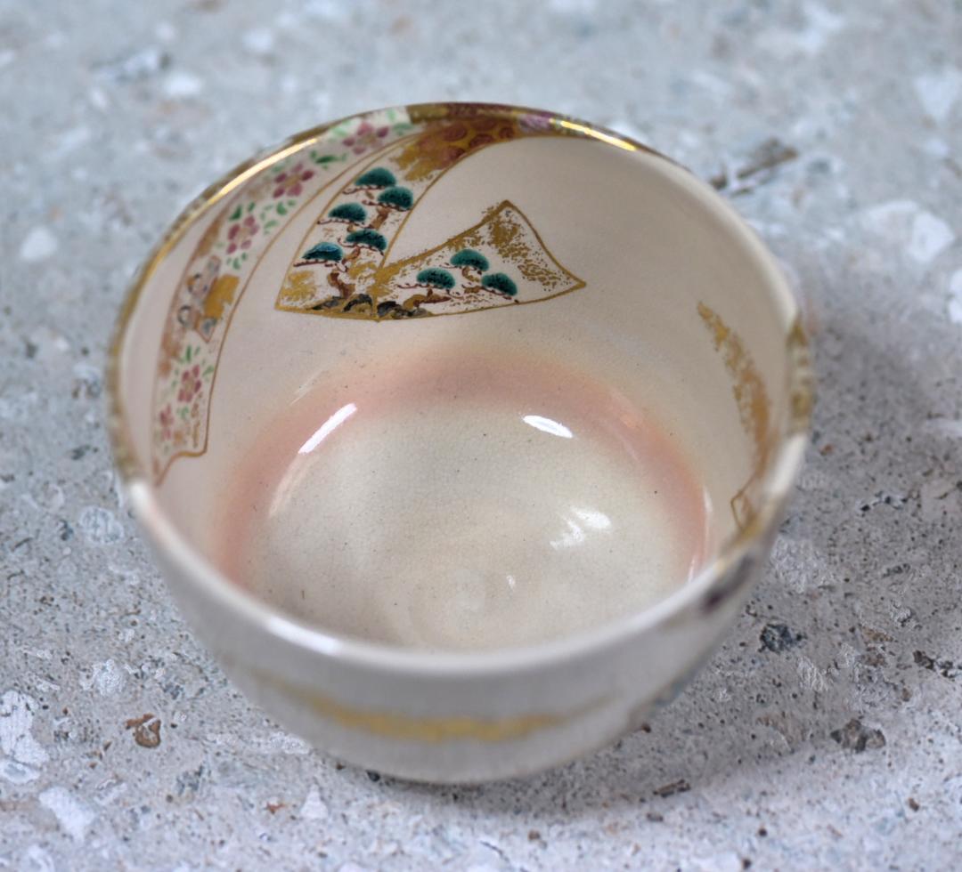 押小路窯 栗田庄左エ門作 【極上品】松茶茶碗 共箱/茶道具の通販はau