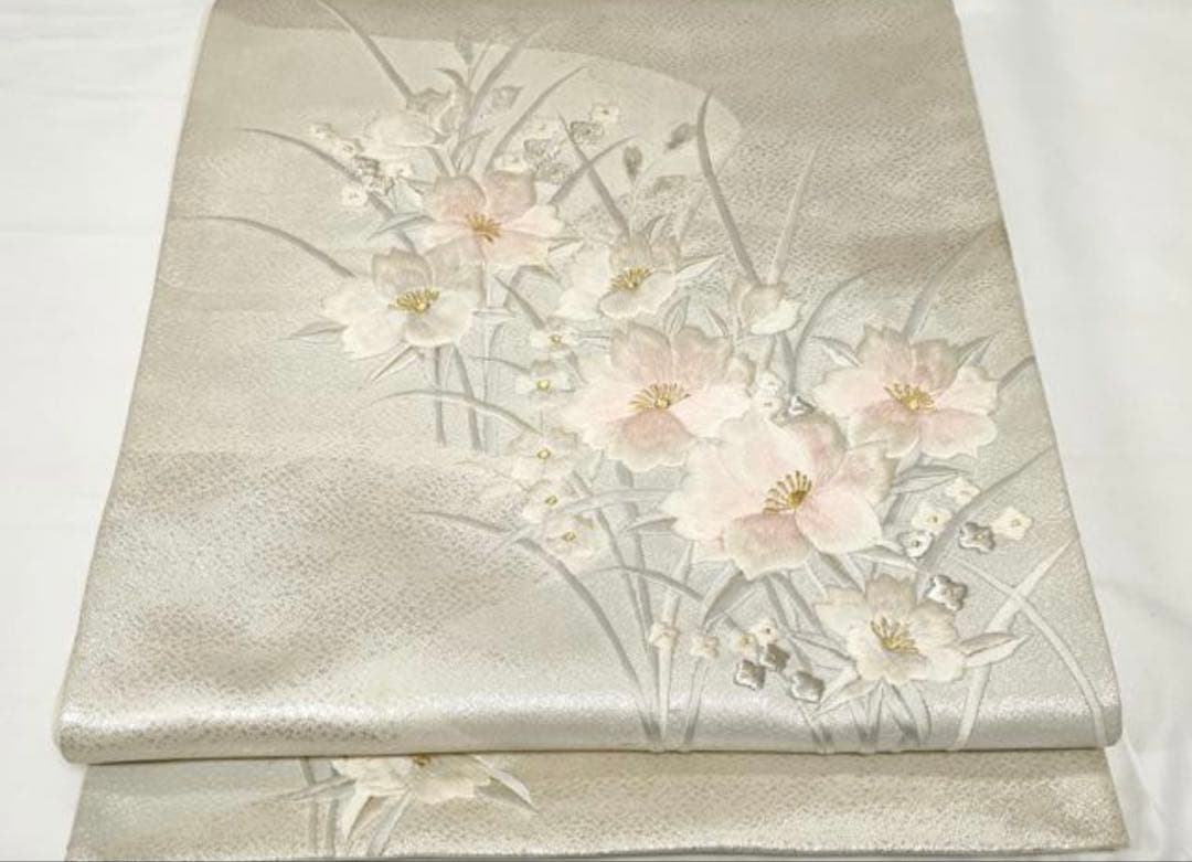 振袖フルセット6点サイズM〜L駒刺繍 草花毬文 暈し