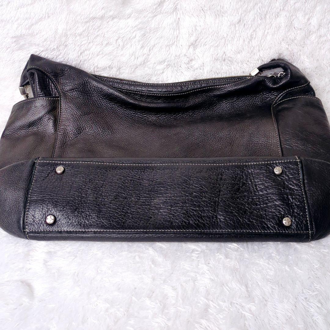 アニアリ aniary 2way ハーフムーン　トートバッグ レザー 黒 A4