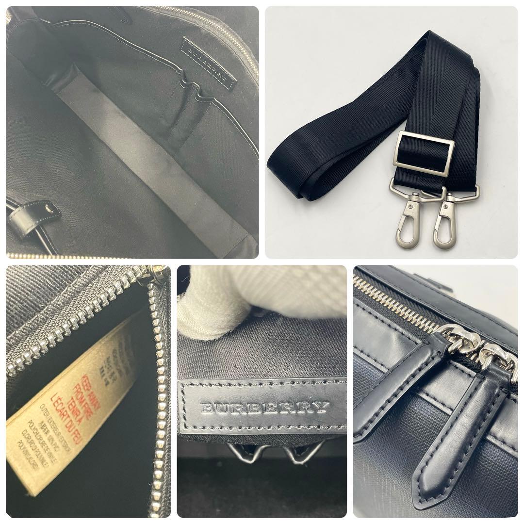 【極美品】バーバリー ロンドンチェック ビジネスバッグ 2way A4可ネイビー