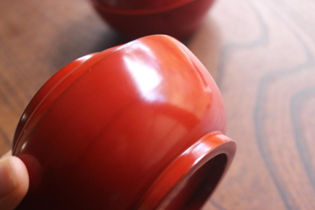 時代逸品！上質朱漆に極上松葉蒔絵の映えるお椀2点（検輪島塗雑煮椀煮物椀