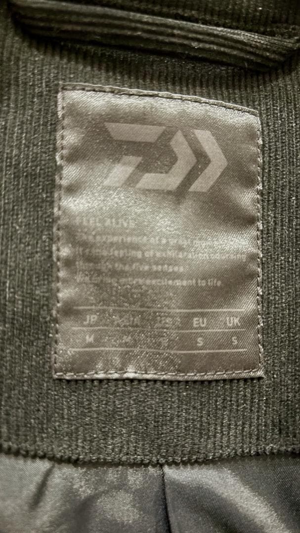 ダイワピア39 DAIWA PIER39 コーデュロイセットアップ黒　Mサイズ