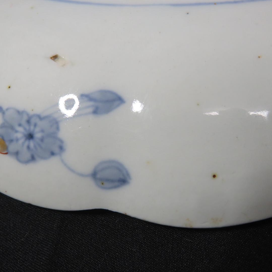 中皿 金彩 色絵付 江戸 古伊万里 鳳凰 鳥 花唐草 窯傷 2枚 - メルカリ