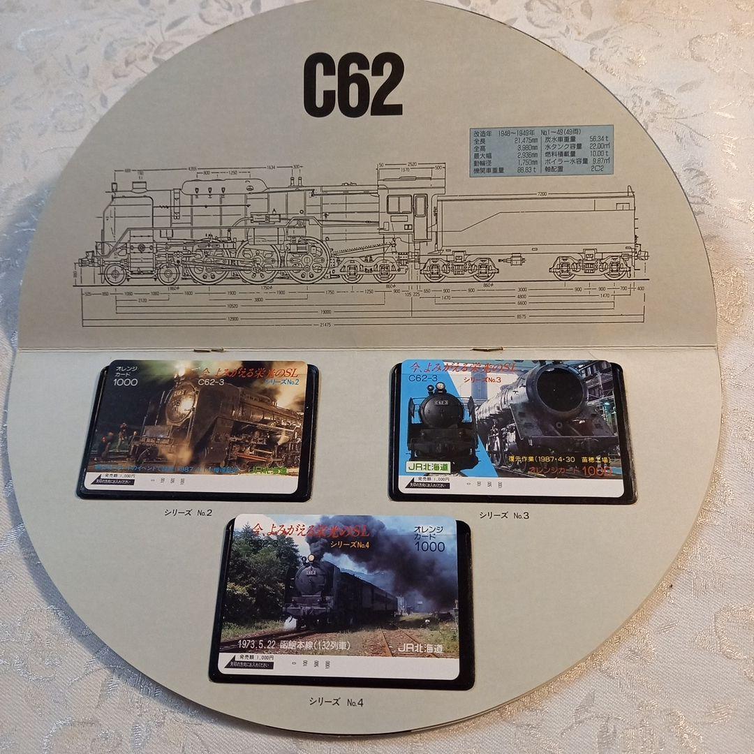 JR北海道　カード未使用　C62　3復元シリーズ