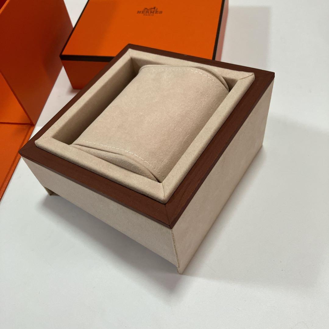 美品 エルメス 時計ケース 空箱 木製