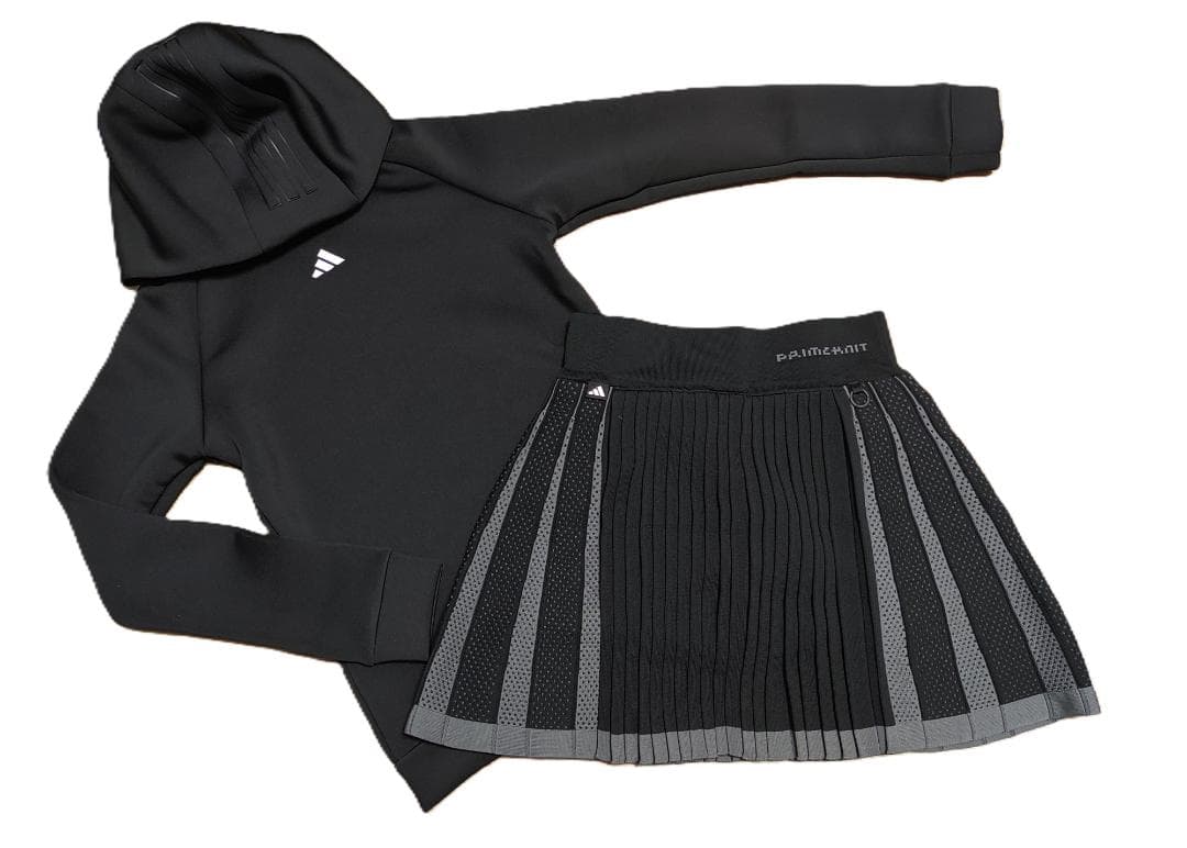 ⛳️新品⭐アディダス★ PRIMEKNITフレアースカート＆フーディー セット黒