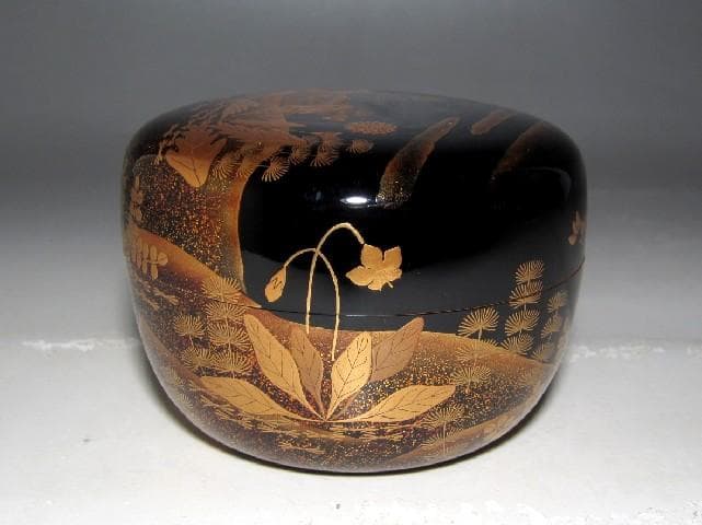 千家十職 中村宗哲 春野蒔絵平棗 裏千家淡々斎花押k200