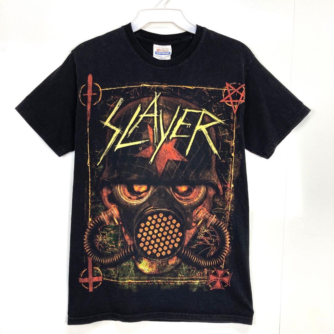 SLAYERスレイヤーバンT バンドTシャツ大判プリントヘインズ