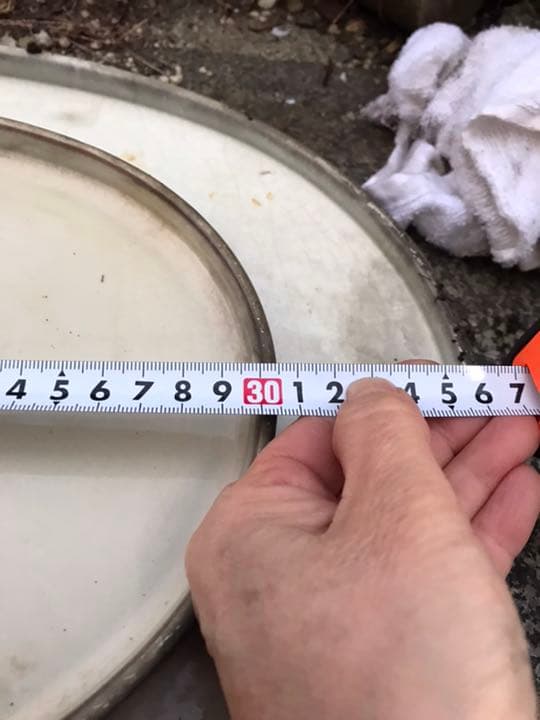 水盤　盆栽鉢時代落款白一菁陶園楕円水盤水石苔珠盆栽盆栽敷