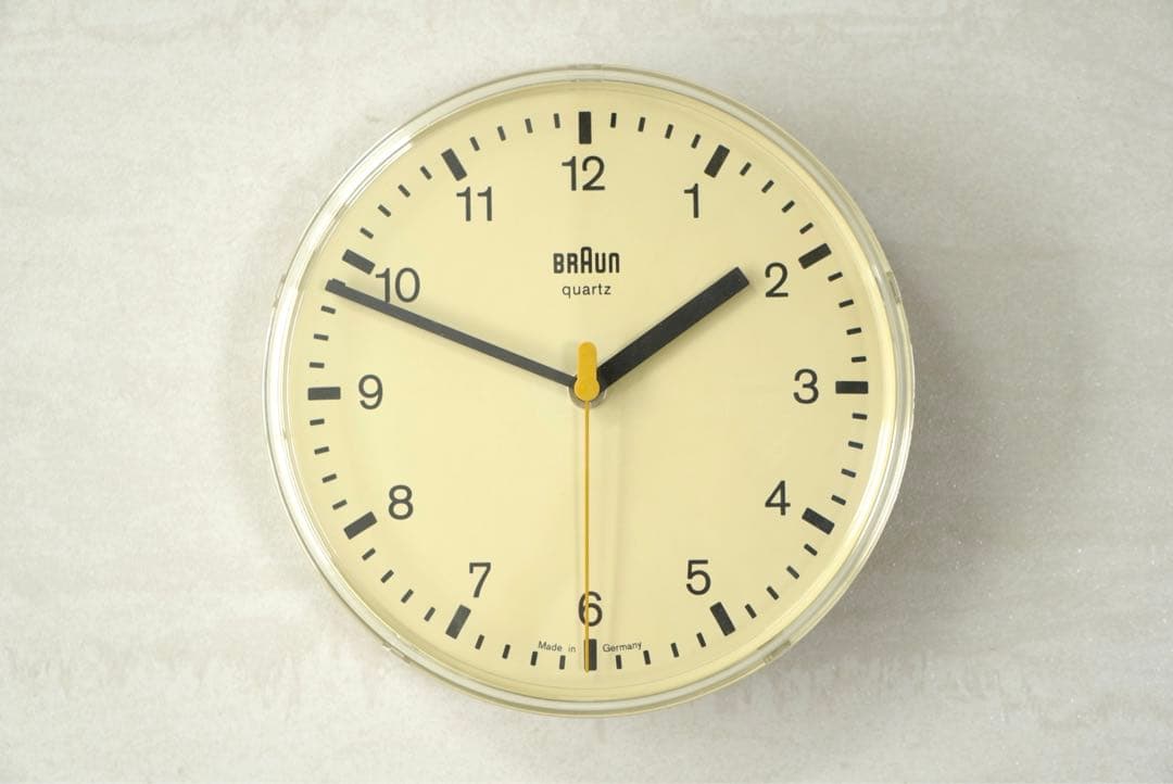 時間ズレなし。希少品BRAUN アナログ時計 Dieter Ramsヴィンテージ