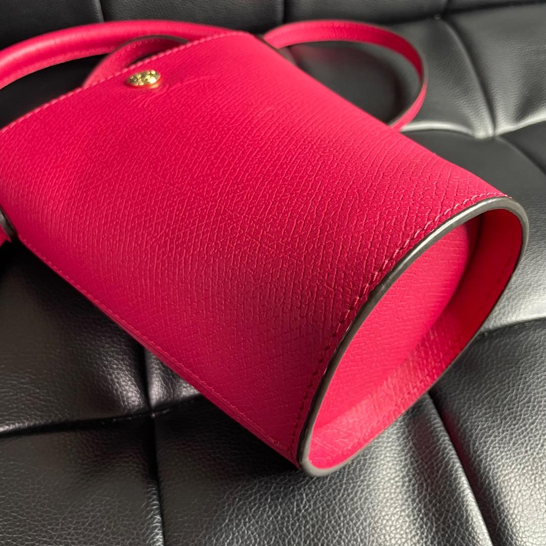 A10美品✨ロンシャン エピュレ 2WAY ショルダーバッグ レザー ピンク系