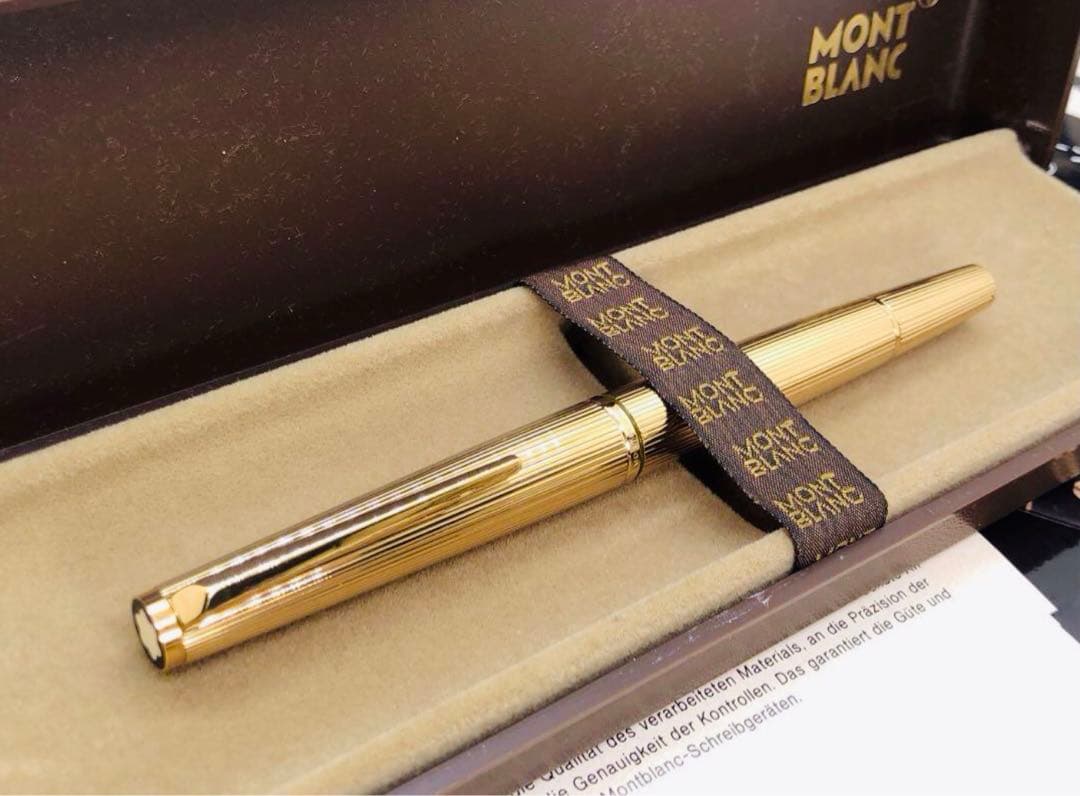 モンブラン ☆稀な未使用に近い！金運を呼ぶ総金張りマイ