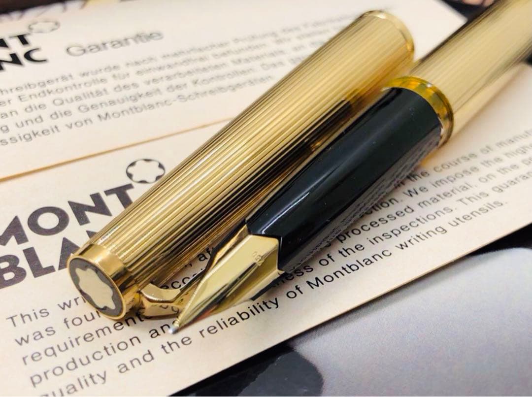 モンブラン ☆稀な未使用に近い！金運を呼ぶ総金張りマイ