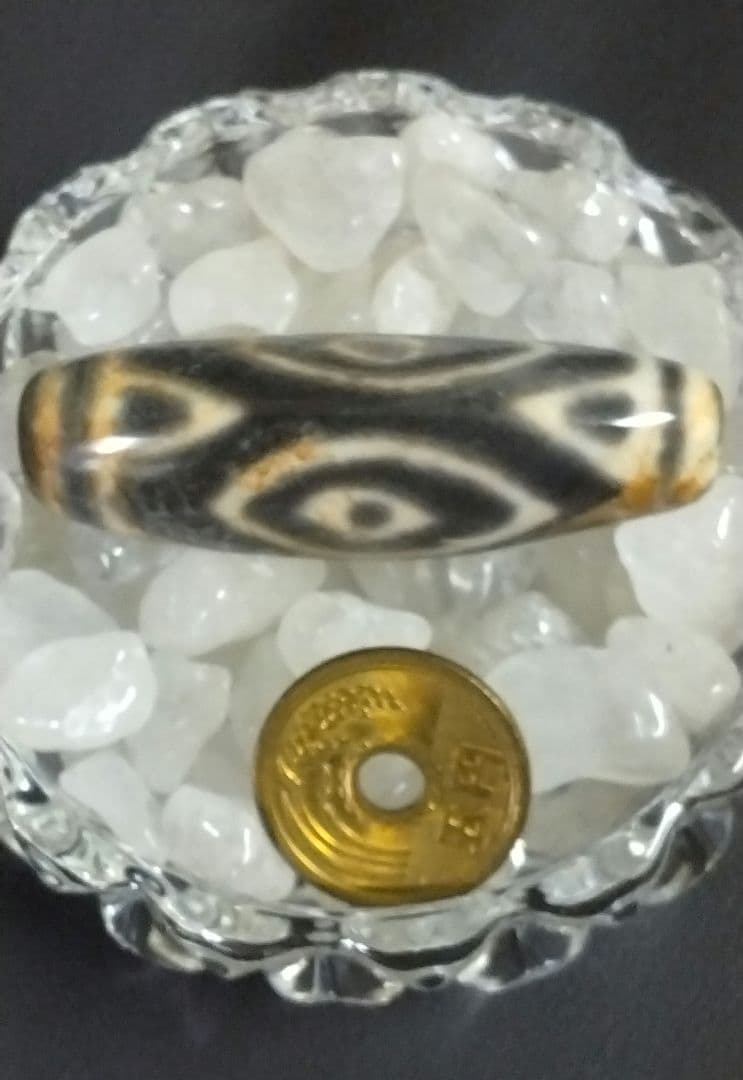 609天珠 特殊 三眼虎牙天珠 三角形 dzibeads！