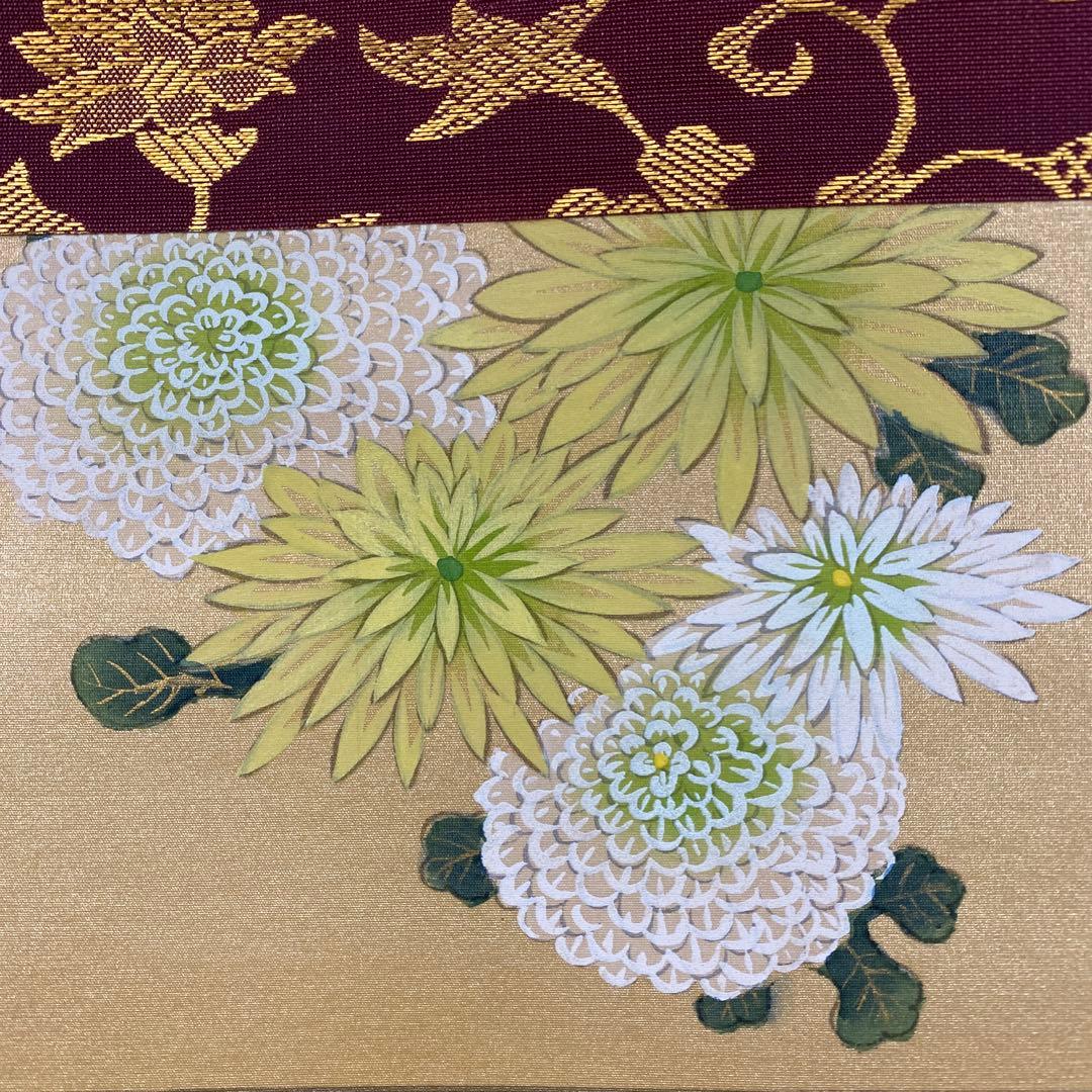 美品 掛け軸 国井幸雪作 金地 立雛図 共箱 縁起物 桃の節句 二重箱