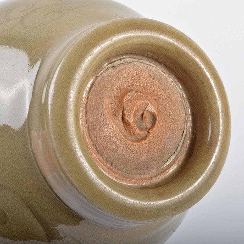 中国　龍泉窯　青磁　印刻花文　茶碗　V　R4254